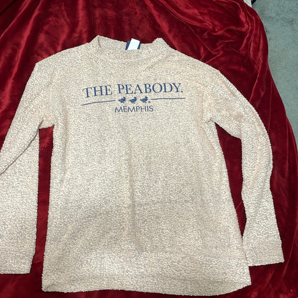 Light pink textured pullover